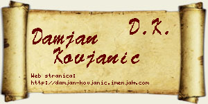 Damjan Kovjanić vizit kartica